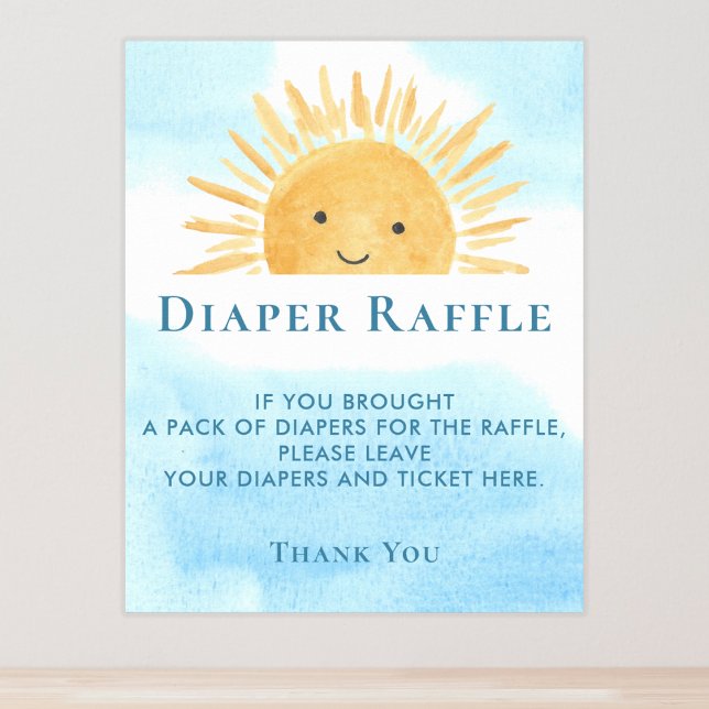 Sun Baby Shower Diaper Raffle Sign (Creator Uploaded)