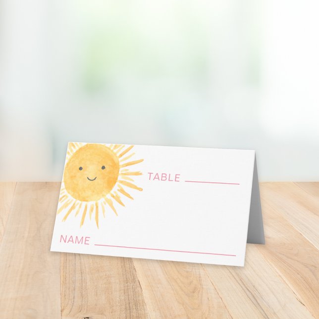 Sun Baby Shower Place Card (Creator Uploaded)