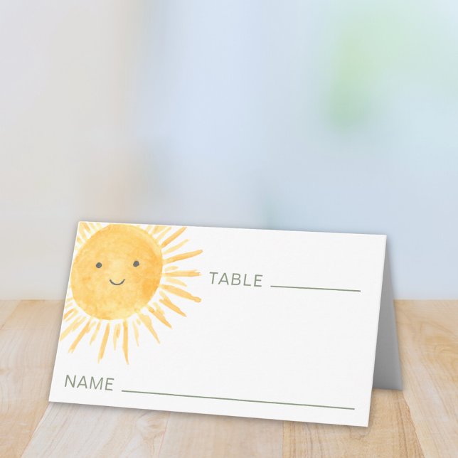 Sun Baby Shower Place Card (Creator Uploaded)