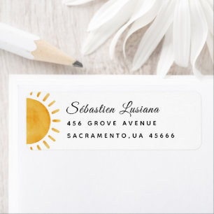 Sun  Baby Shower Return Address