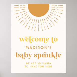 Sun Baby Shower Welcome Poster