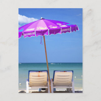 sun beach thailand postcard