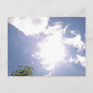 Sun Beam and Clouds Postcard