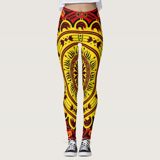 Sun Bear (Red) Leggings (Front)