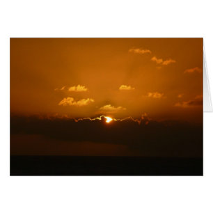 Sun Behind Clouds I Orange Sunset Photo