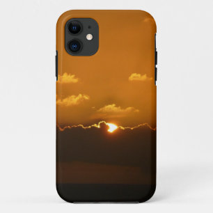 Sun Behind Clouds I Orange Sunset Photo Case-Mate iPhone Case