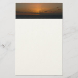 Sun Behind Clouds II Seascape Stationery