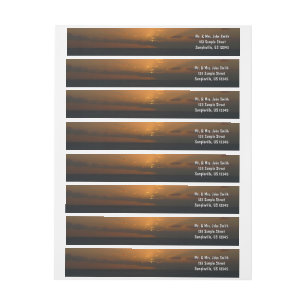 Sun Behind Clouds II Seascape Wrap Around Label