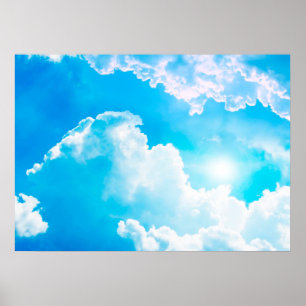 Sun between clouds  poster