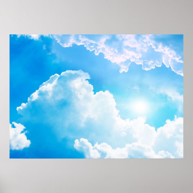 Sun between clouds  poster (Front)