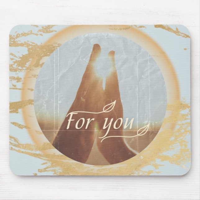 Sun Between Hands Mouse Pad  (Front)