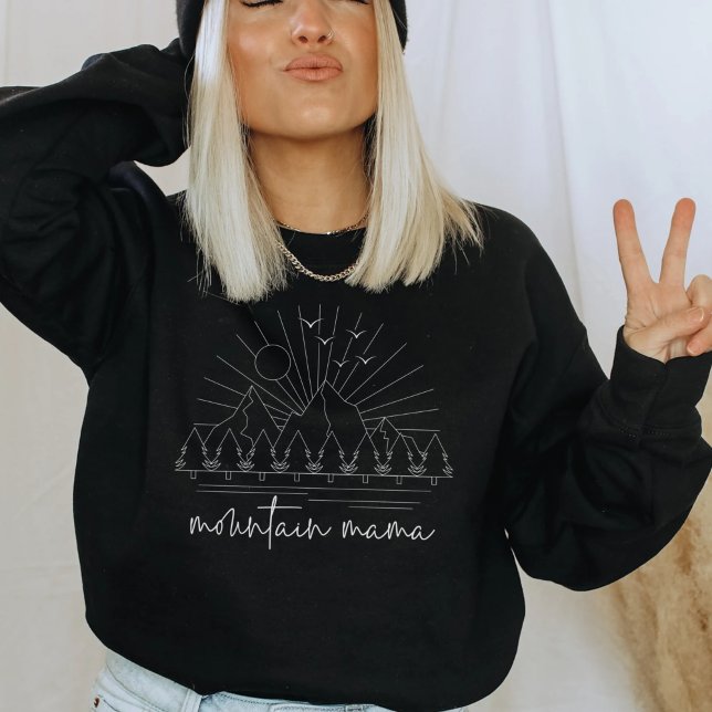 Sun Birds and Pines Mountain Mama Mum Sweatshirt (Creator Uploaded)