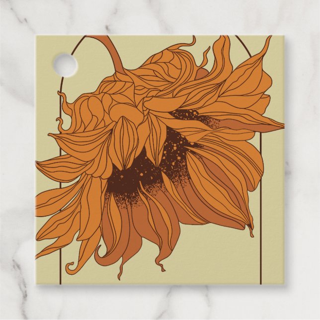 Sun & Bloom Favour Tags (Front)