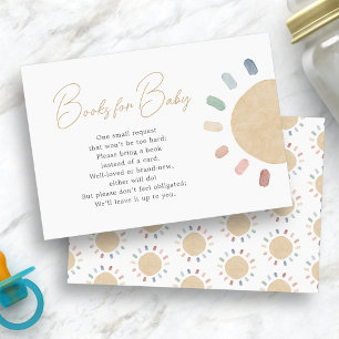 Sun Boho Baby Shower Enclosure Card