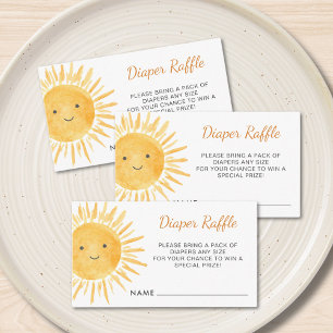 Sun Boho Diaper Raffle Ticket Baby Shower Enclosure Card