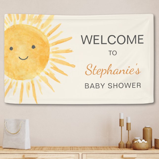  Sun Boho Gender-Neutral Baby Shower Welcome Banner (Creator Uploaded)