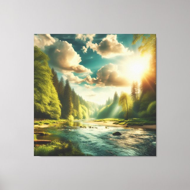 Sun Bright Nature Scene  Canvas Print (Front)