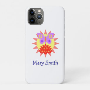 Sun, Butterfly and Flower Case-Mate iPhone Case