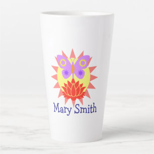Sun, Butterfly and Flower Latte Mug