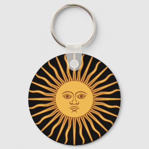 Sun Button Keychain