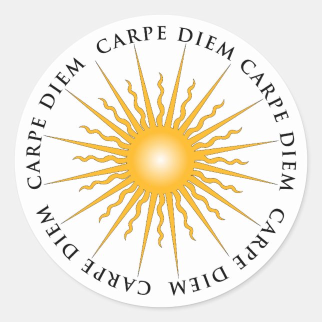 Sun Carpe Diem Book Plate Sticker (Front)