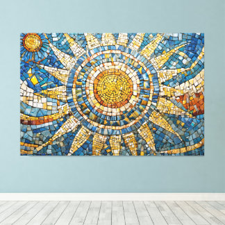 sun celestial mosaic 003 canvas print