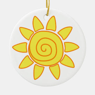 Sun Ceramic Tree Decoration