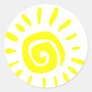 Sun Classic Round Sticker