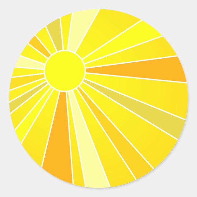 Sun Classic Round Sticker (Front)