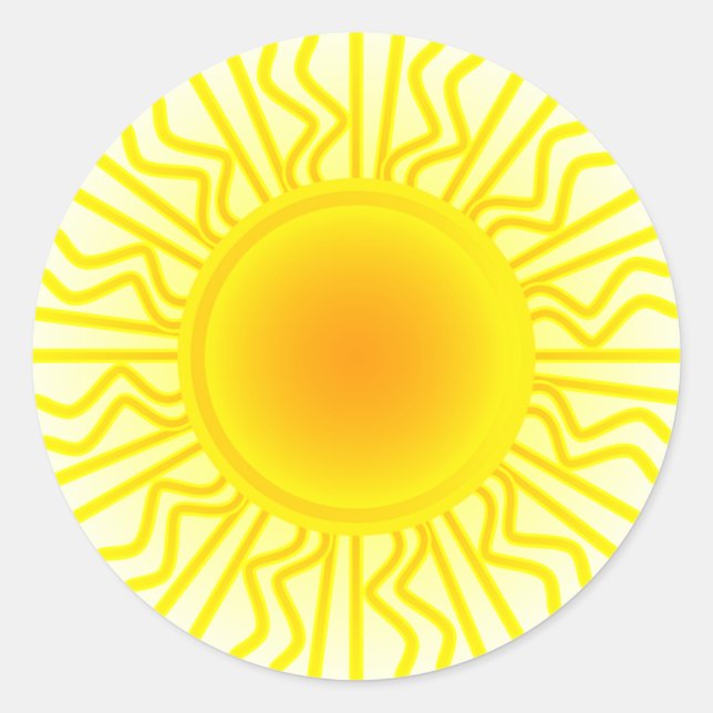 Sun Classic Round Sticker (Front)