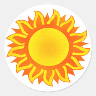 Sun Classic Round Sticker