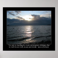 Sun, Clouds, Beach and D'Holbach Quote