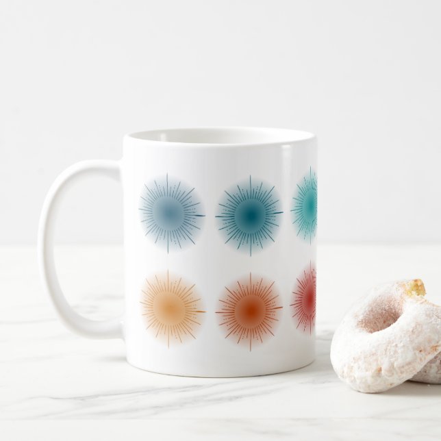 Sun Colour Gradient Coffee Mug (With Donut)
