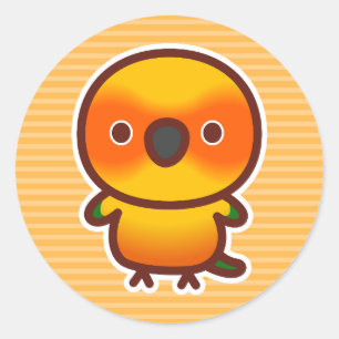 Sun Conure Classic Round Sticker