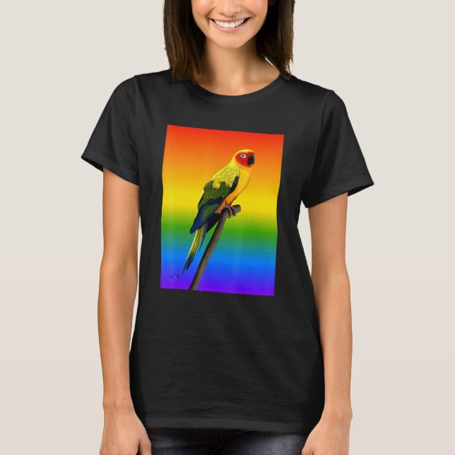 Sun Conure Rainbow Bird Bird Birdwatcher Diversity T-Shirt (Front)