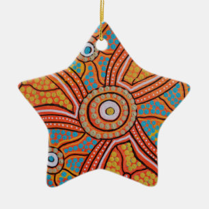 Sun Corroboree Ceramic Tree Decoration