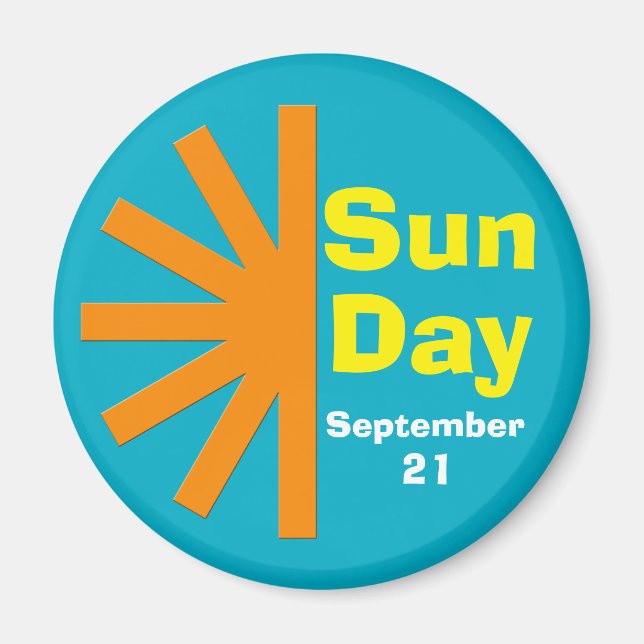 Sun Day For Solar Energy Magnet (Front)