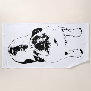 Sun Deck Bulldog Bold Beach Towel