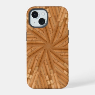 Sun Deck - Light Wooden Starburst iPhone 15 Case