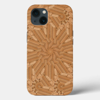 Sun Deck - Wooden Sunburst Mosaic iPhone 13 Case