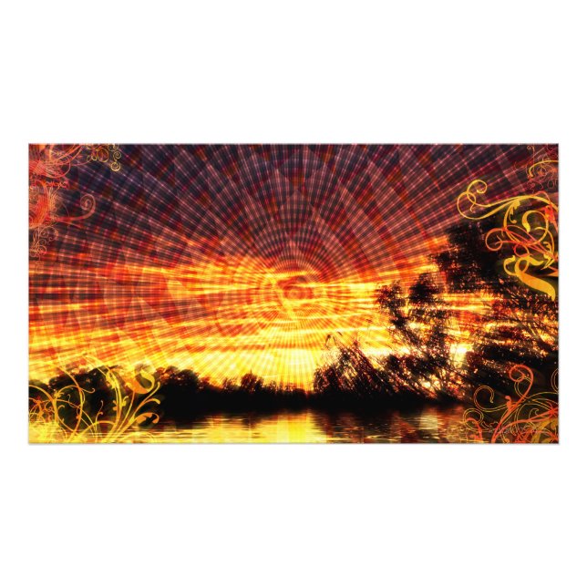 Sun Decor Sunset Fantasy Art Photo (Front)