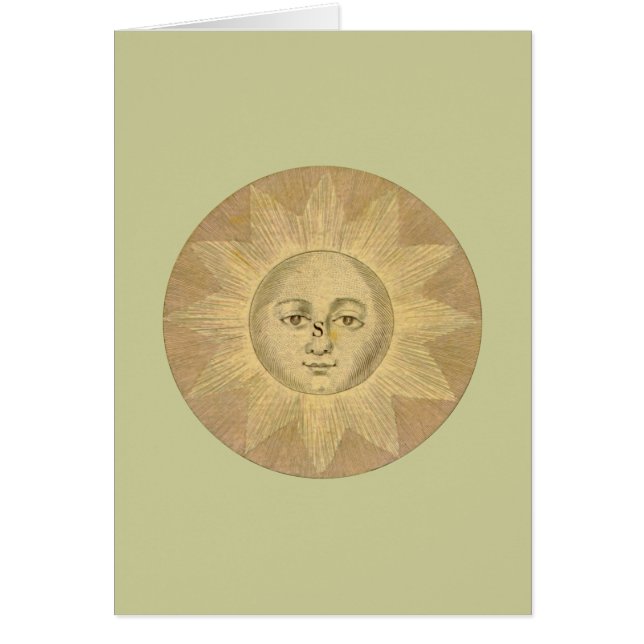 Sun Detail from Antique Bowles Map, circa 1780 (Front)
