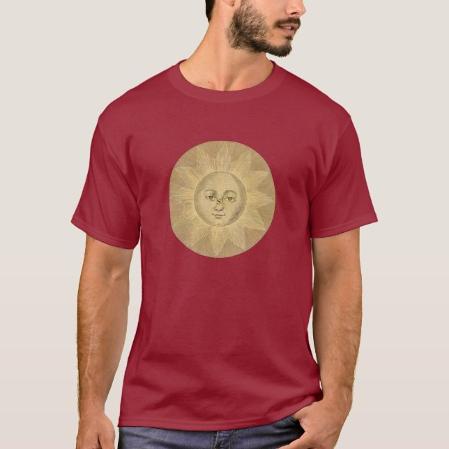 Sun Detail from Antique Bowles Map, circa 1780 T-Shirt (Front)
