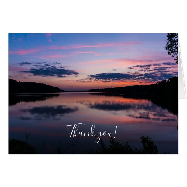 Sun Down At Fellows Thank You Card (Front Horizontal)