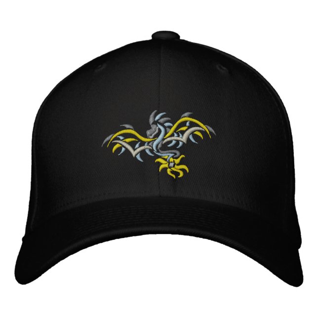 sun dragon  yellow sun embroidered hat (Front)