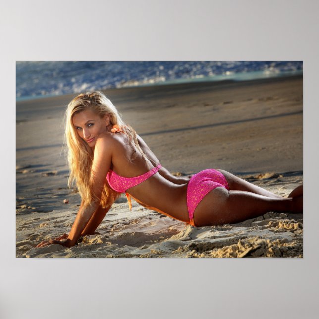 Sun drenched Beach babe Poster (Front)