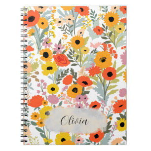 Sun-Drenched Blossoms: A Joyful Floral Notebook
