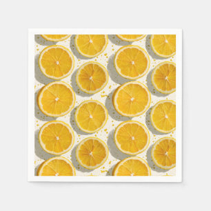 Sun-Drenched Orange Slice Pattern Napkin