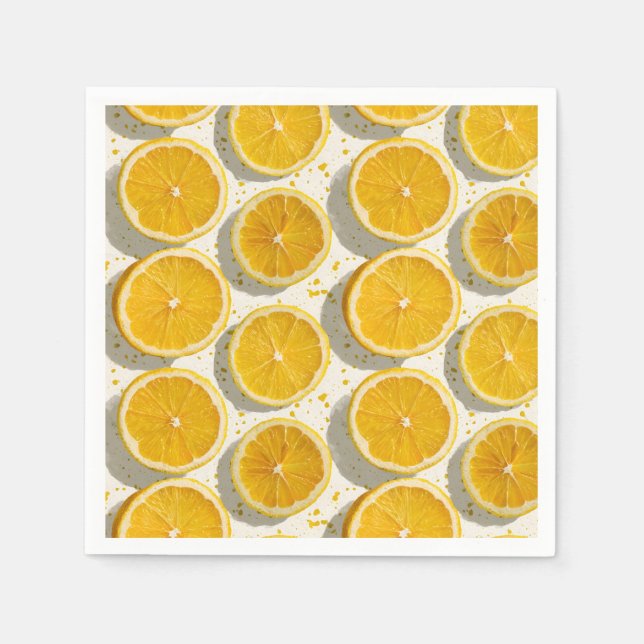 Sun-Drenched Orange Slice Pattern Napkin (Front)