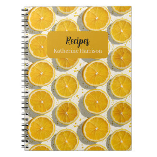 Sun-Drenched Orange Slice Pattern Notebook